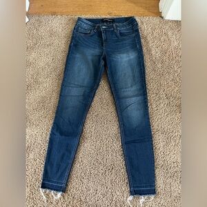 Blue Skinny Jeans with Faded Wash